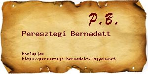 Peresztegi Bernadett névjegykártya