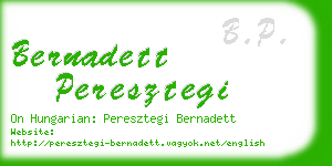 bernadett peresztegi business card